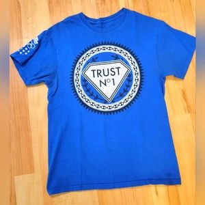 Mens Blue 'Trust No 1' T-Shirt - Size Medium